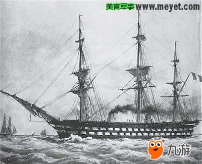 1849年,世界上第一艘以蒸汽机为主动力装置的战列舰——"