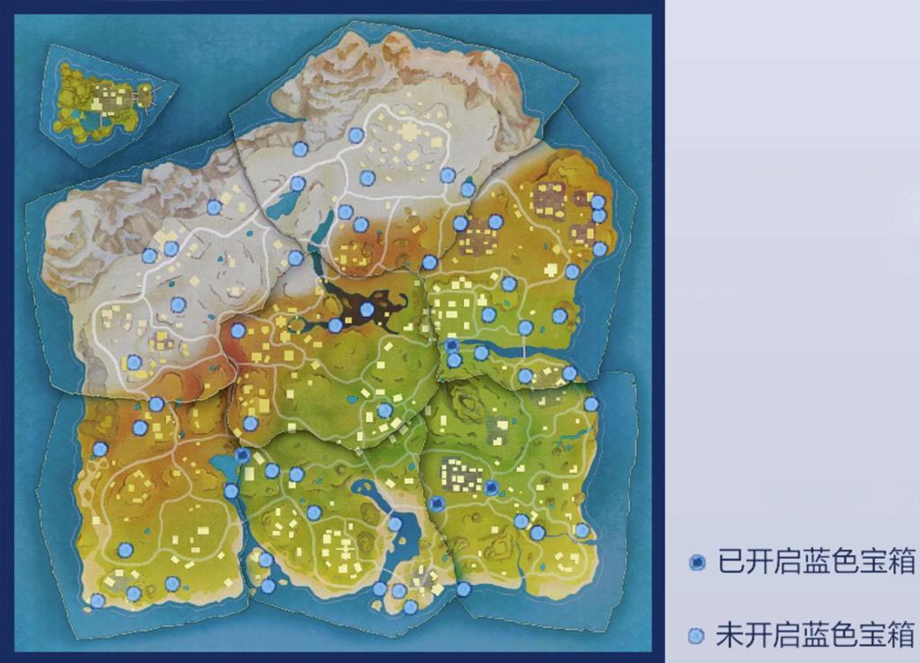 风云岛行动全地图蓝色宝箱位置图
